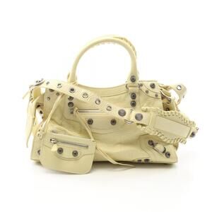 Balenciaga NEO CAGOLE CITY handbag yellow leather